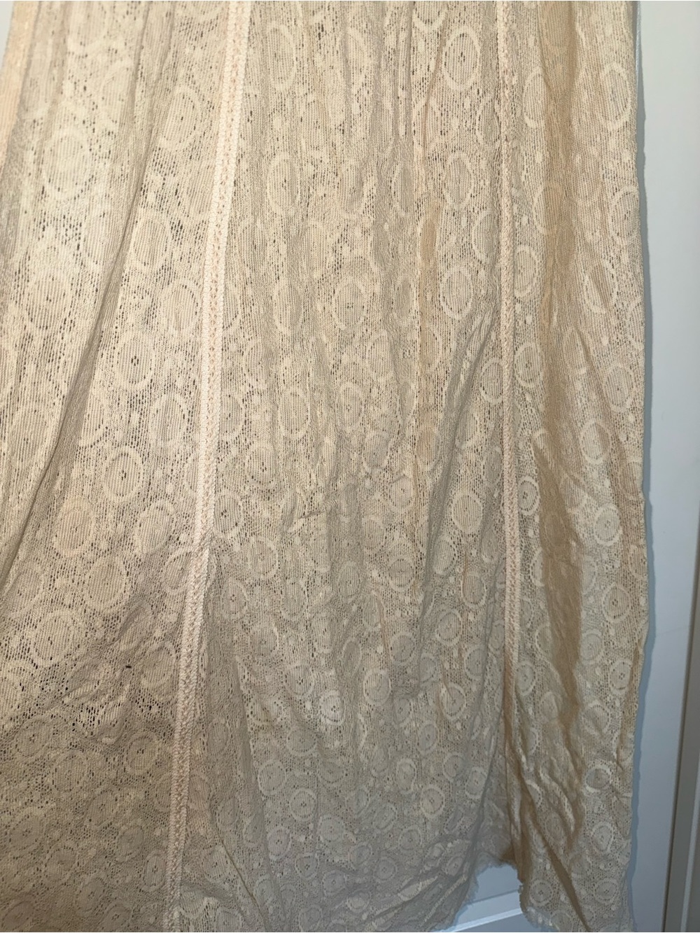NWT Raga Anthropologie Beige Lace with Romance Coverup Maxi Dress XS - Picture 3 of 4
